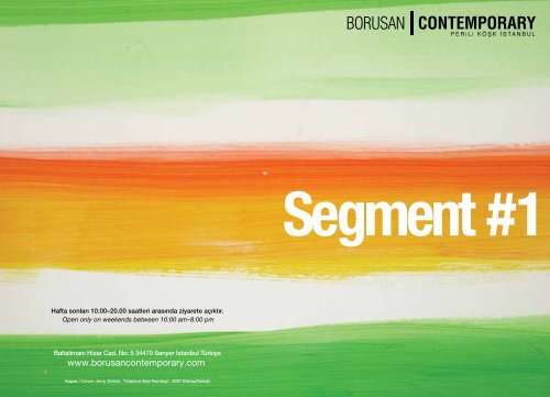 Segment #1 Sergisi'nin broÅÃ¼rÃ¼ iÃ§in tÄ±klayÄ±nÄ±z. - Borusan Contemporary