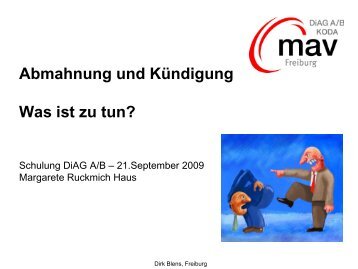 praesentation-abmahn.. - DIAG-MAV Freiburg