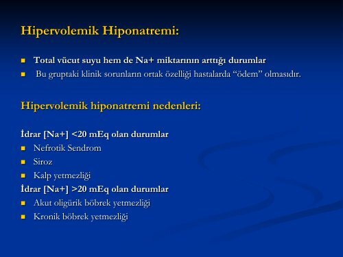 Olgu Ãrnekleri Ä°le Sivi Elektrolit Denge Bozukluklari Ve Tedavisi