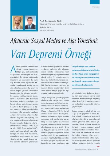 Van Depremi ÃrneÄi Prof. Dr. Mustafa SARI-Tahsin AKSU