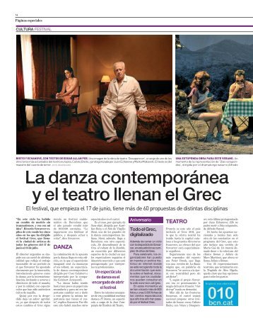 La danza contemporánea y el teatro llenan el Grec - Hemeroteca ...