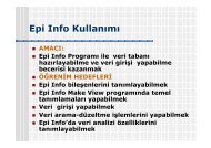 Epi Info KullanÄ±mÄ±