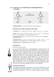 Menthon aus Menthol - Chemie