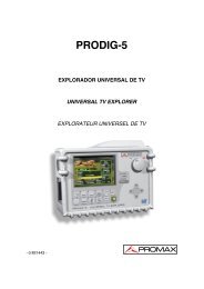 Manual de instrucciones - Promax
