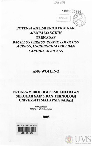 ANG WOI LING - UMS - Universiti Malaysia Sabah