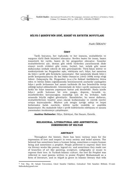 Tam Metin (PDF) - Turkish Studies