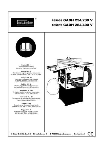 #55058 GADH 254/230 V #55059 GADH 254/400 V - Steiner ...