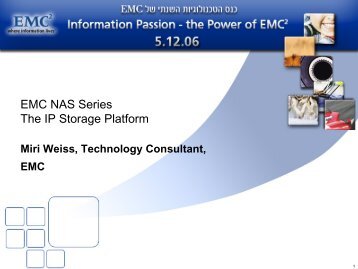 EMC NAS Series,The IP Storage Platform - Ortra