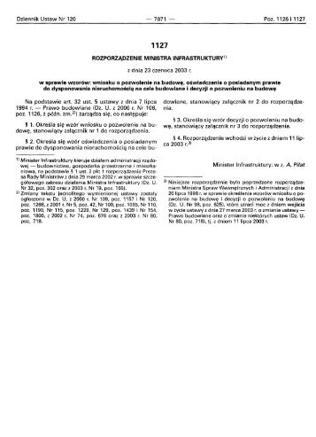 1 1 27 RozPoRzÄDzENiE MINISTRA ... - Podatnik.info