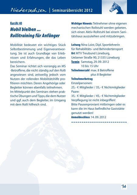 Seminarplan 2012 - DMSG Hamburg