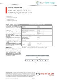 Makrolon® multi UV 2/8-10.5 Multiwall polycarbonate sheet - Ravago