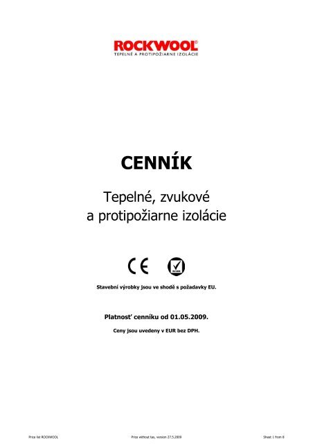 CENNÍK - Ravago