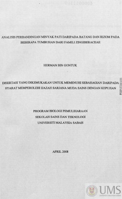 Pdf Ums Universiti Malaysia Sabah
