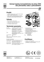 Použití Výhody Technické parametry Snímač teploty termoelektrický ...