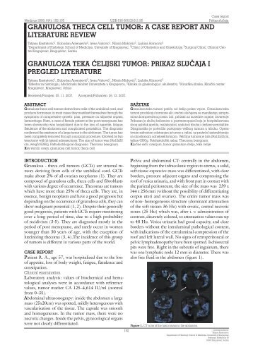 granulosa theca cell tumor: a case report and literature review