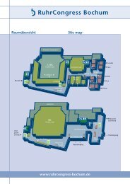 Raumübersicht Site map www.ruhrcongress-bochum.de