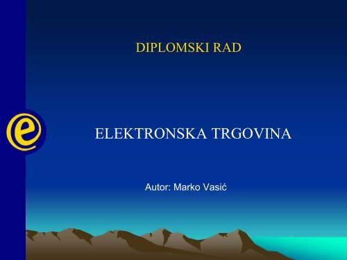 ELEKTRONSKA TRGOVINA - Tutoriali.org