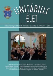 34 - Unitárius tudás-tár - Magyarországi Unitárius Egyház