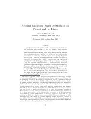 Avoiding Extinction: Equal Treatment of the Present ... - Chichilnisky