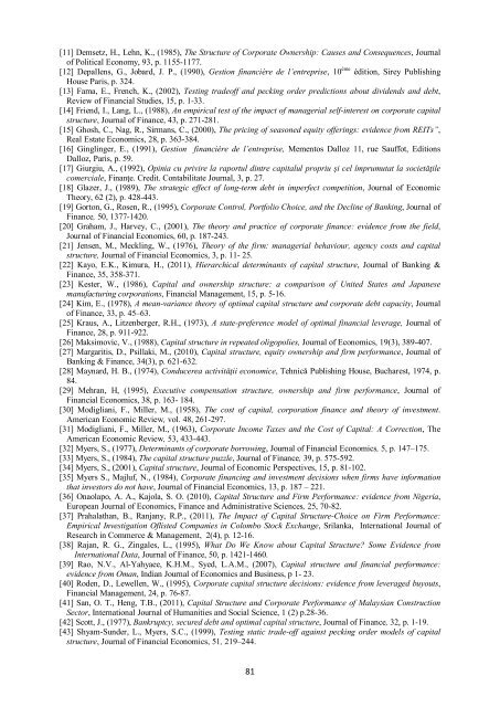 Capital Structure and Firm Performance