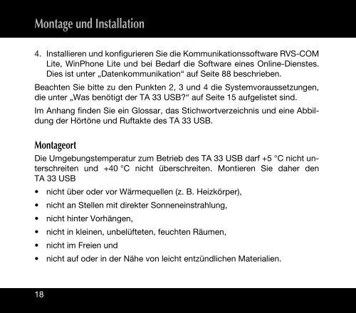 Bedienungsanleitung TA 33 USB - Digitale Sprach- und ...