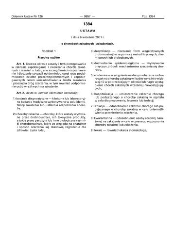 Dziennik Ustaw Nr 126 â 9857 â Poz. 1384 USTAWA z dnia 6 ...