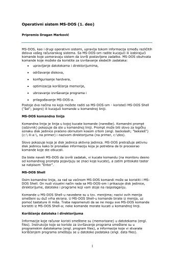 Operativni sistem MS-DOS.pdf - Tutoriali.org