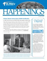 A Fond Farewell to Happenings - St. Mary Medical Center