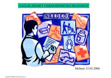 SaÄlÄ±k hizmet gereksinimi belirlenmesi