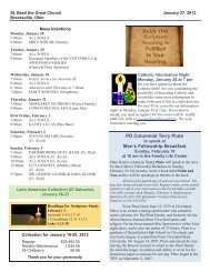 Dear Parish Family: - Saint Basil The Great