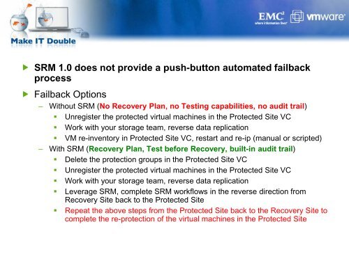 Building a DR Solution Using VMWARE SRM and EMC ... - Ortra