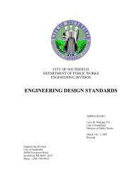 Engineering Design Standards (PDF) - City of Southfield