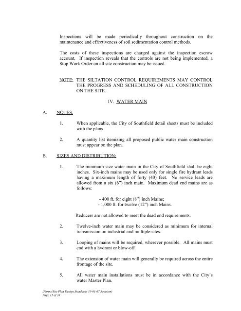 Engineering Design Standards (PDF) - City of Southfield