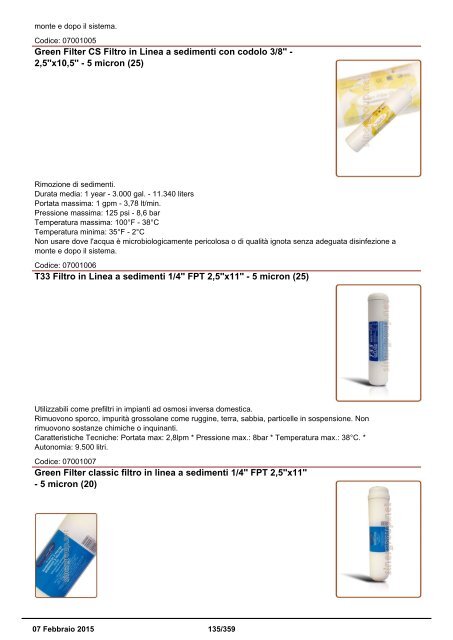 Sinergroup Depuratori Acqua Addolcitori Osmosi Inversa Erogatori acqua