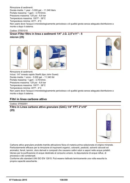 Sinergroup Depuratori Acqua Addolcitori Osmosi Inversa Erogatori acqua