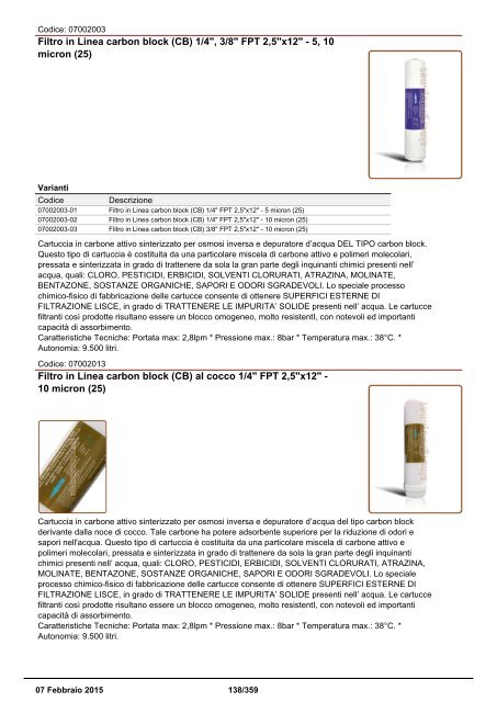 Sinergroup Depuratori Acqua Addolcitori Osmosi Inversa Erogatori acqua