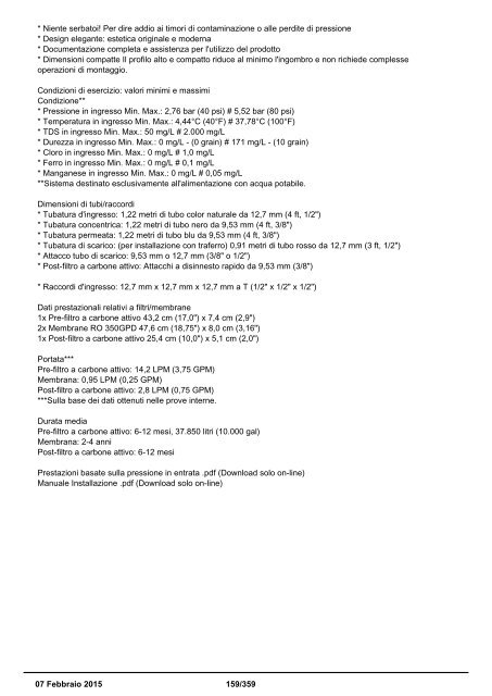 Sinergroup Depuratori Acqua Addolcitori Osmosi Inversa Erogatori acqua