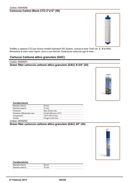 Sinergroup Depuratori Acqua Addolcitori Osmosi Inversa Erogatori acqua