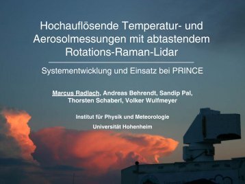 und Aerosolmessungen mit abtastendem Rotations ... - IMK-TRO