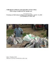 Child labour in fisheries and aquaculture in East Africa - Food ...