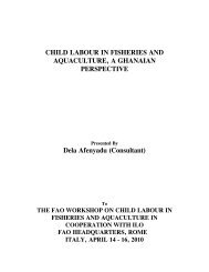 CHILD LABOUR IN FISHERIES AND AQUACULTURE, A ...