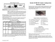 Kodak 10/100 NIC Quick Configuration Reference Guide