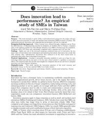 Does innovation lead to performance? An empirical study of SMEs ...