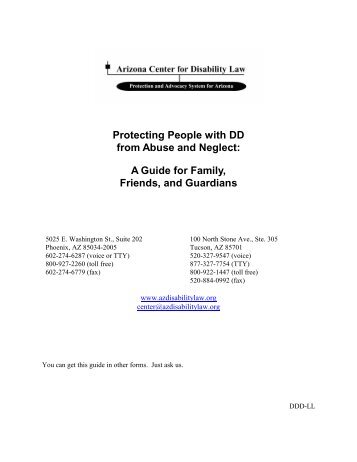 Protecting People with DD from Abuse and Neglect - Arizona Center ...