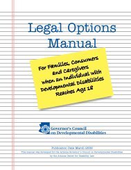 Legal Options Manual - Arizona Center for Disability Law