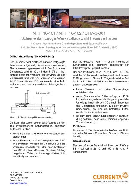 NF F 16-101 / NF F 16-102 / STM-S-001 ... - Analytics