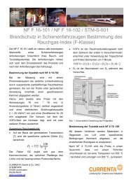 NF F 16-101 / NF F 16-102 / STM-S-001 Brandschutz - Analytics