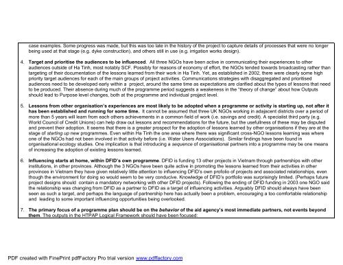 DFID 2003 Ha Tinh PCR.pdf - Monitoring and Evaluation NEWS