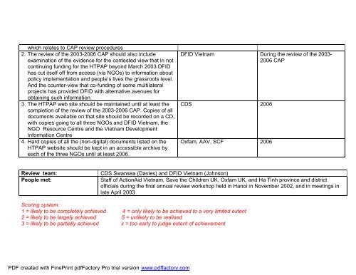 DFID 2003 Ha Tinh PCR.pdf - Monitoring and Evaluation NEWS