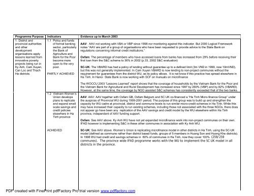 DFID 2003 Ha Tinh PCR.pdf - Monitoring and Evaluation NEWS